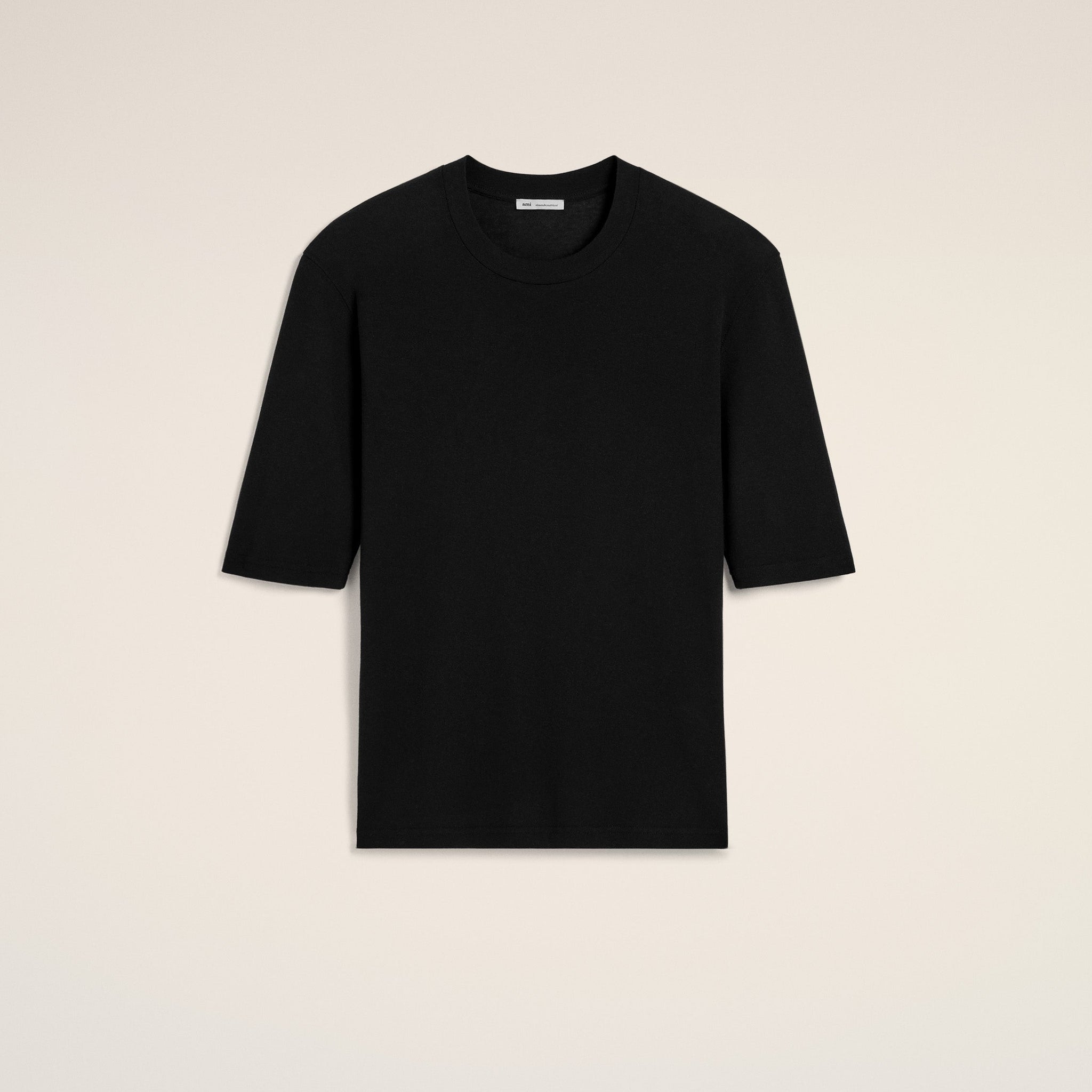 Black Cotton Short Sleeve T-Shirt