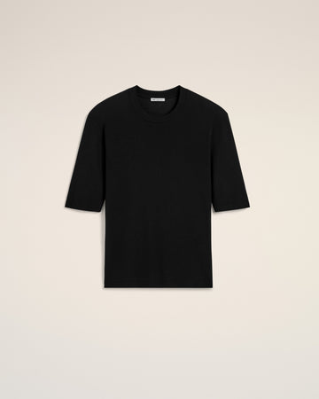Black Cotton Short Sleeve T-Shirt