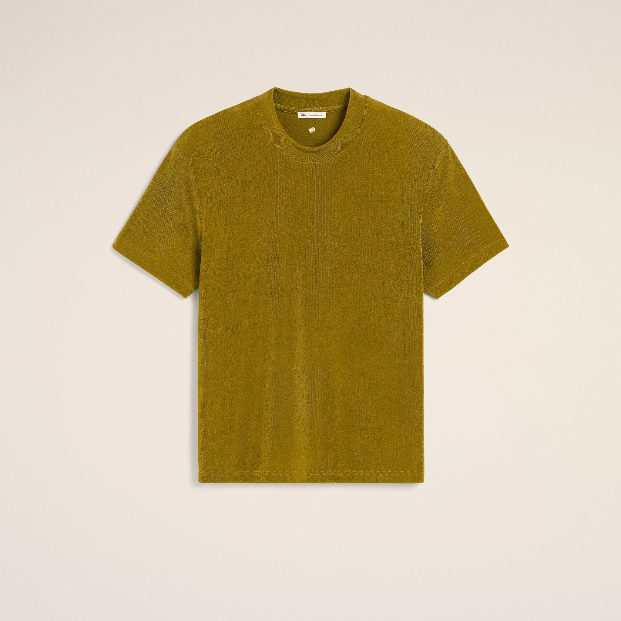 Khaki Rib Jersey Short Sleeve T-Shirt