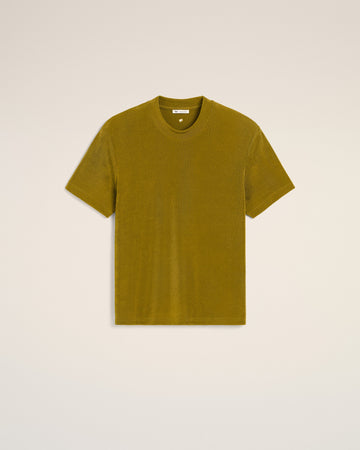 Khaki Rib Jersey Short Sleeve T-Shirt