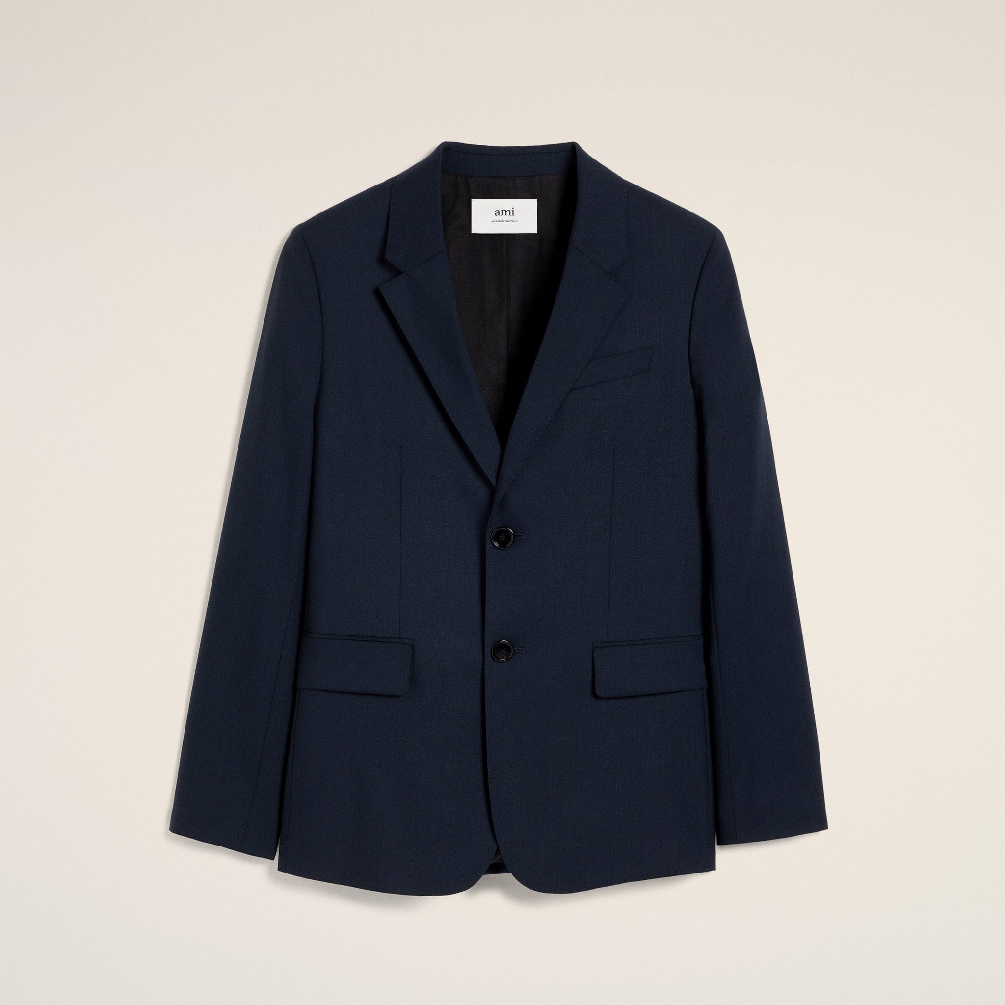 Blue Wool Two Button Jacket