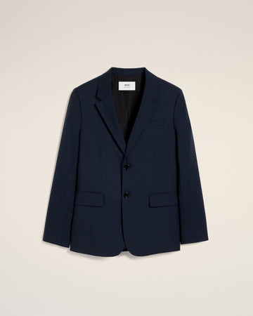 Blue Wool Two Button Jacket
