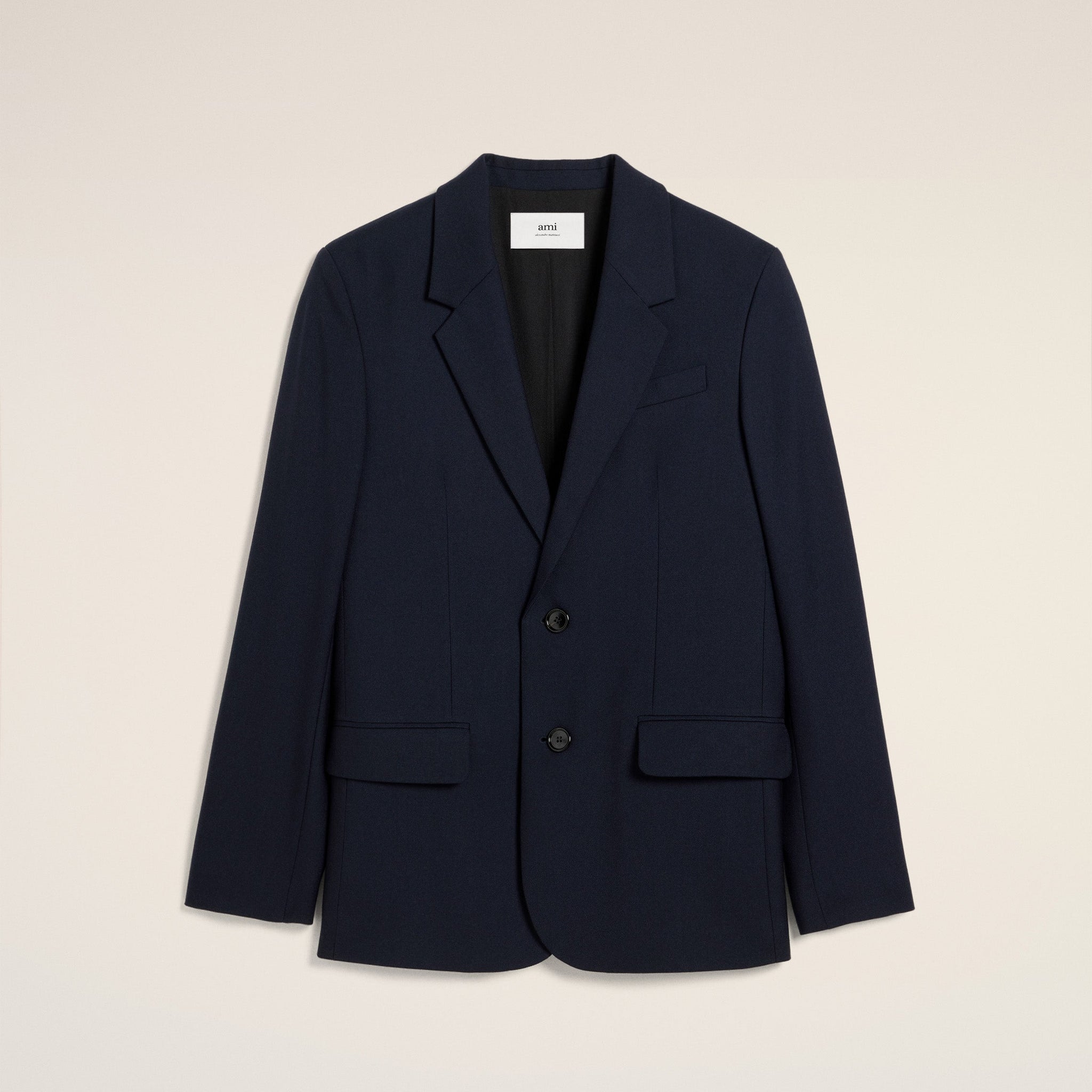 Blue Wool Two Button Jacket