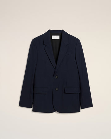Blue Wool Two Button Jacket