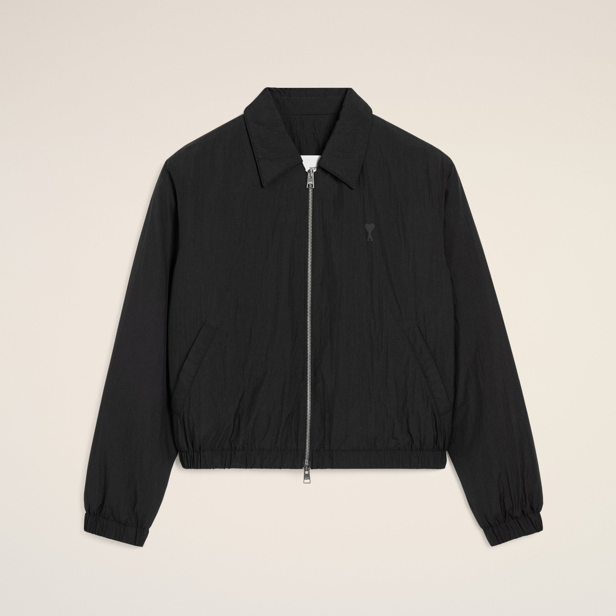 Black Technical Canvas Zipped Jacket
