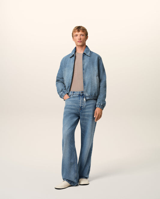 Blue Cotton Ami de Coeur Zipped Jacket