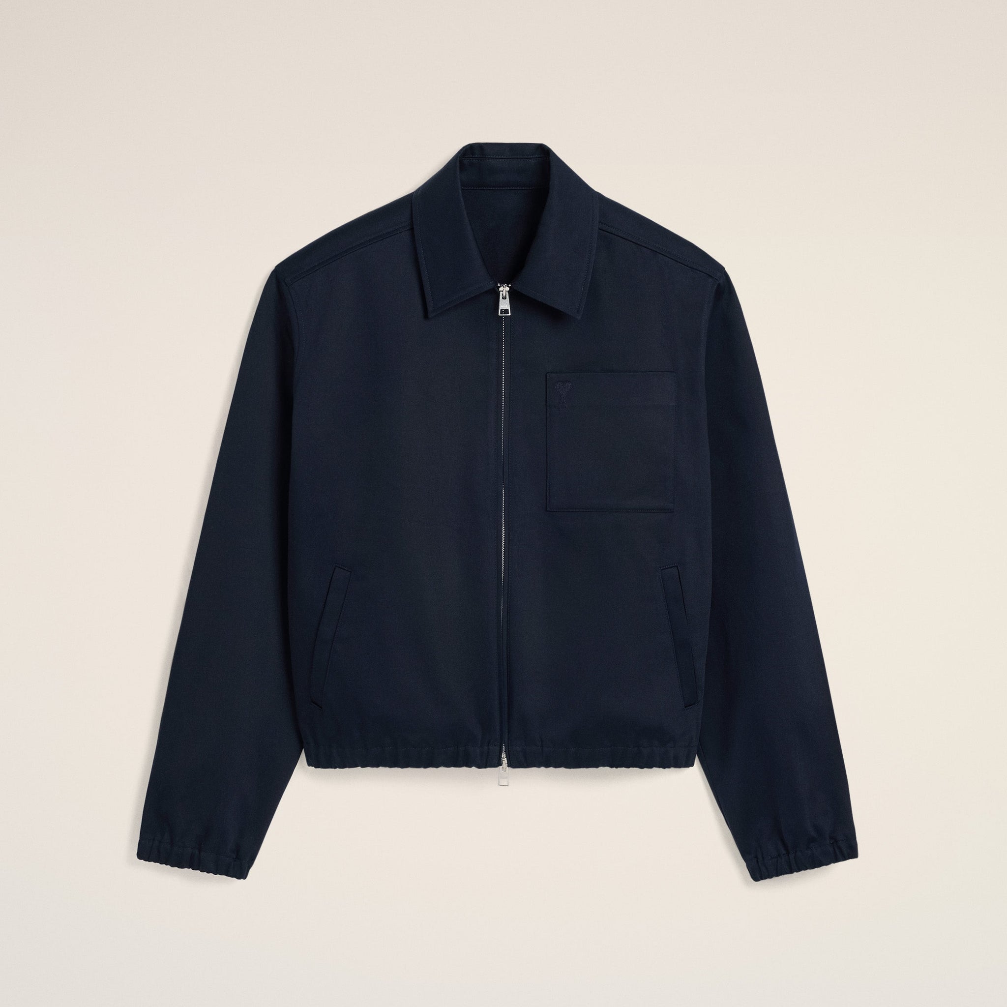 Navy Cotton Ami de Coeur Zipped Jacket