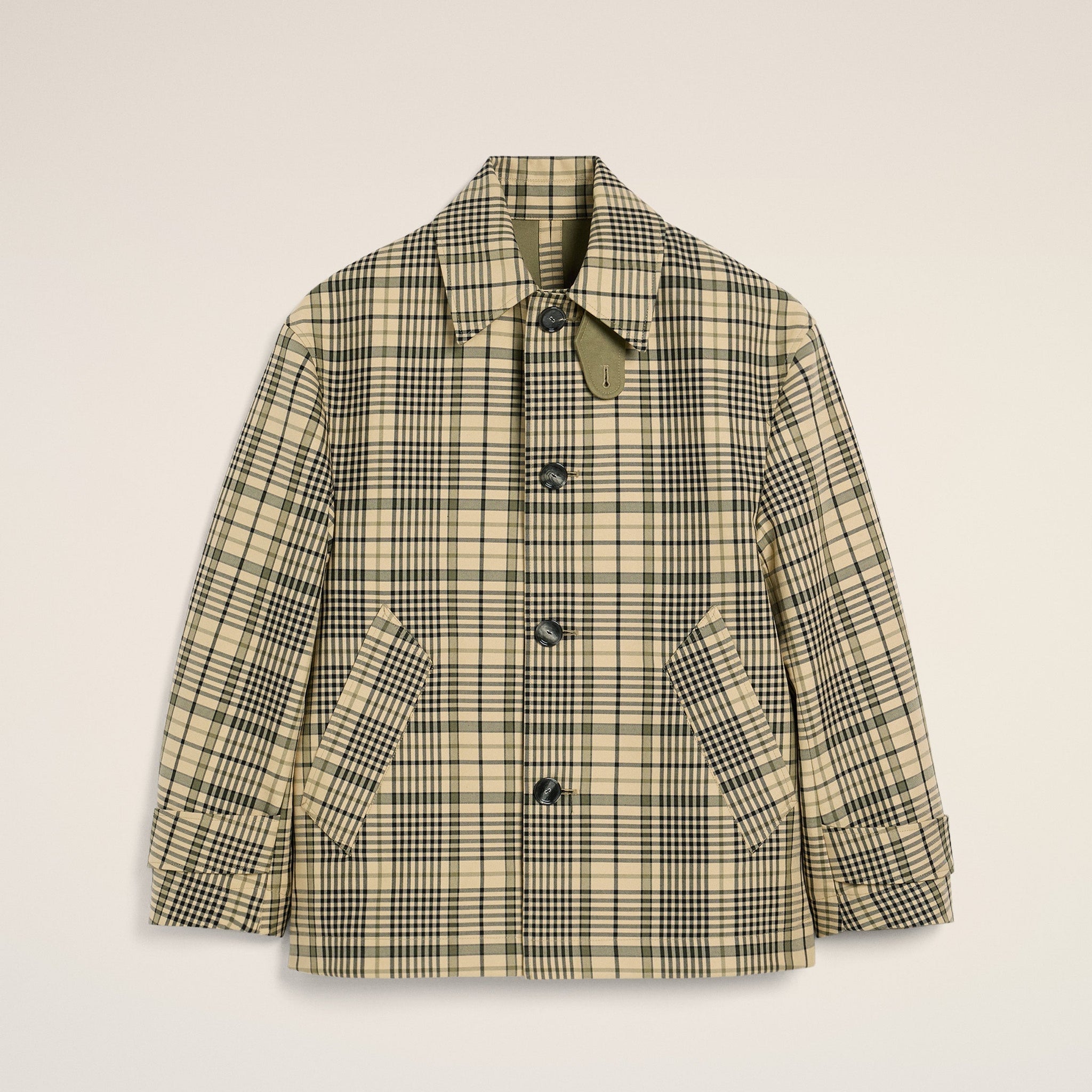 Beige Bounded Buttoned Jacket