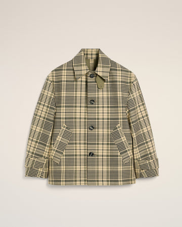 Beige Bounded Buttoned Jacket