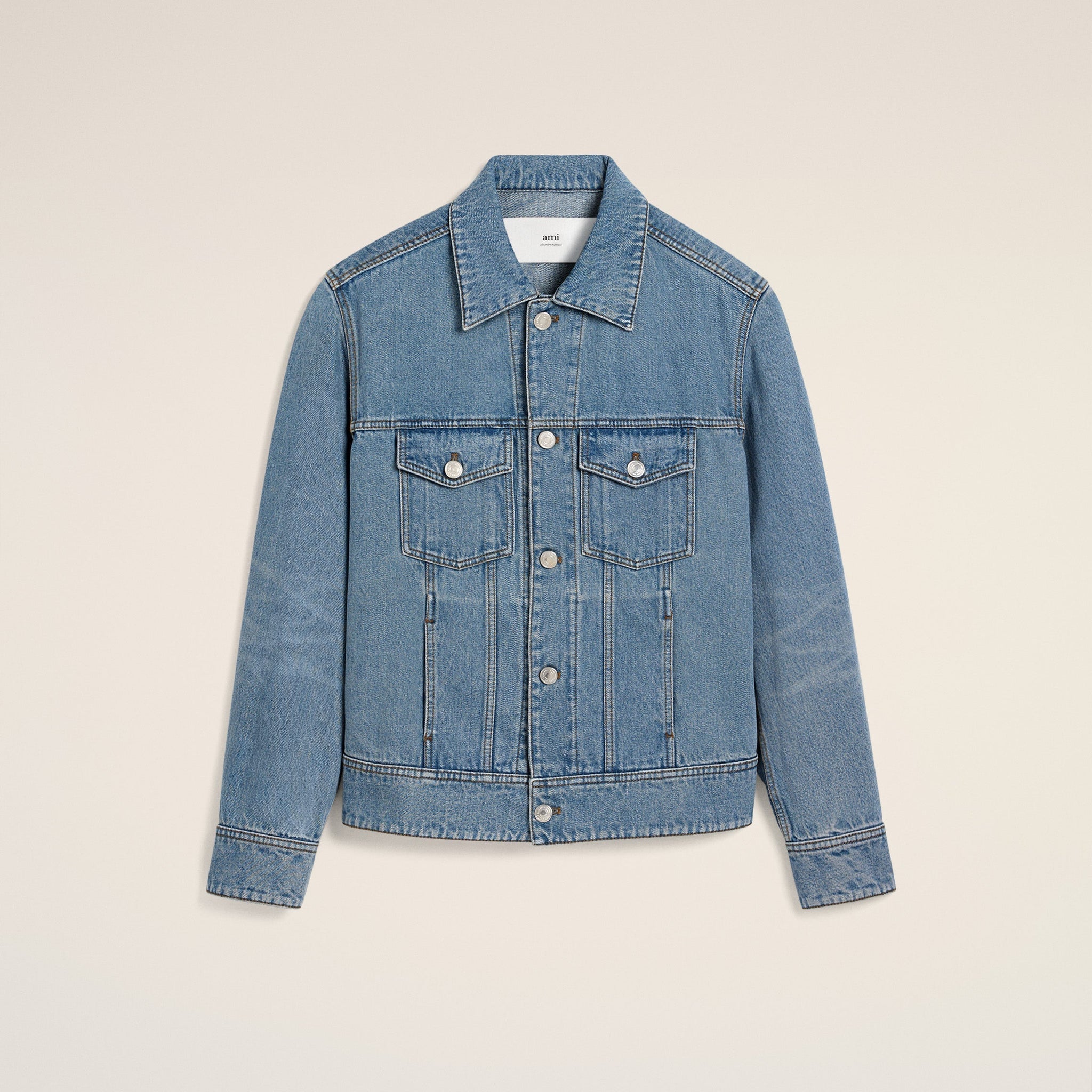 Blue Cotton Ami Paris Trucker Jacket