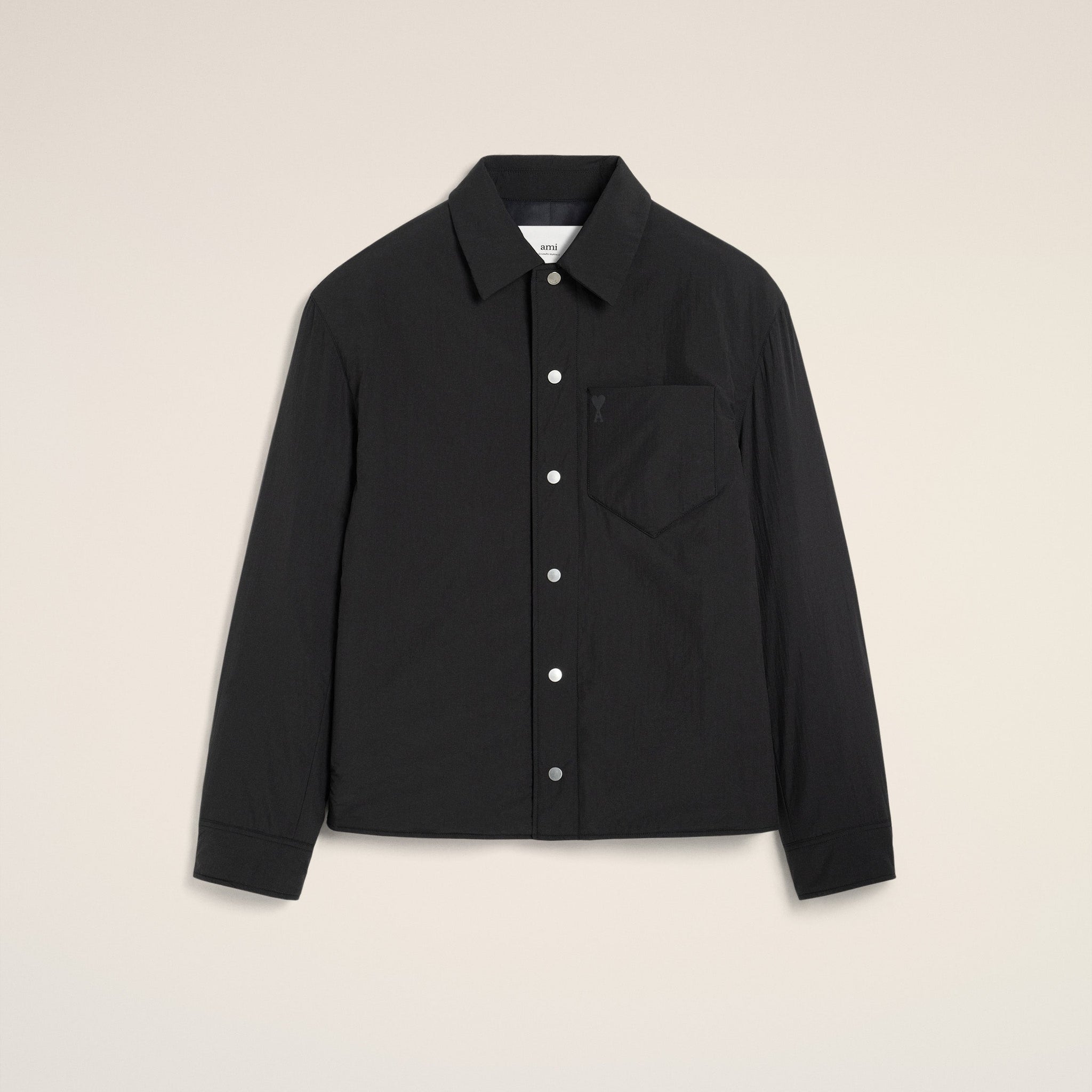 Black Canvas Padded Ami de Coeur Overshirt