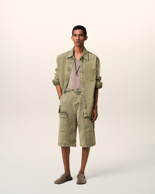 Green Cotton Ami de Coeur Overshirt