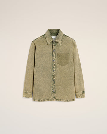 Green Cotton Ami de Coeur Overshirt