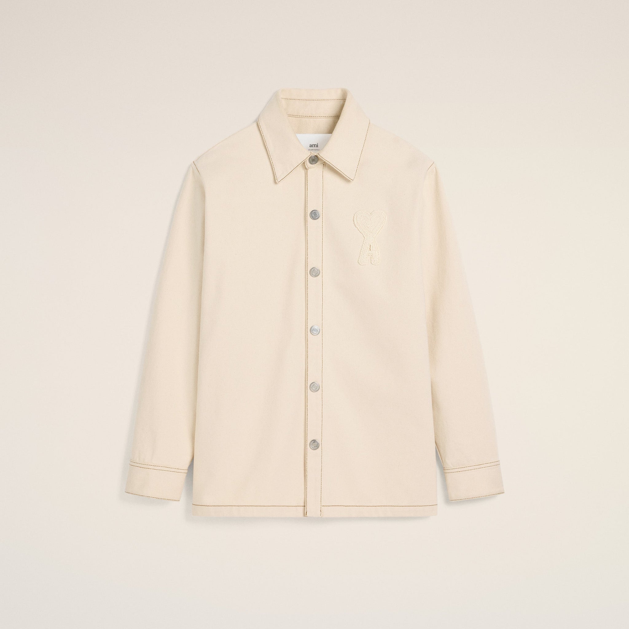 Beige Cotton Ami de Coeur Overshirt