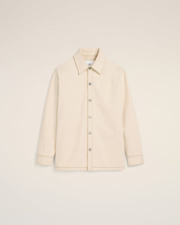 Beige Cotton Ami de Coeur Overshirt