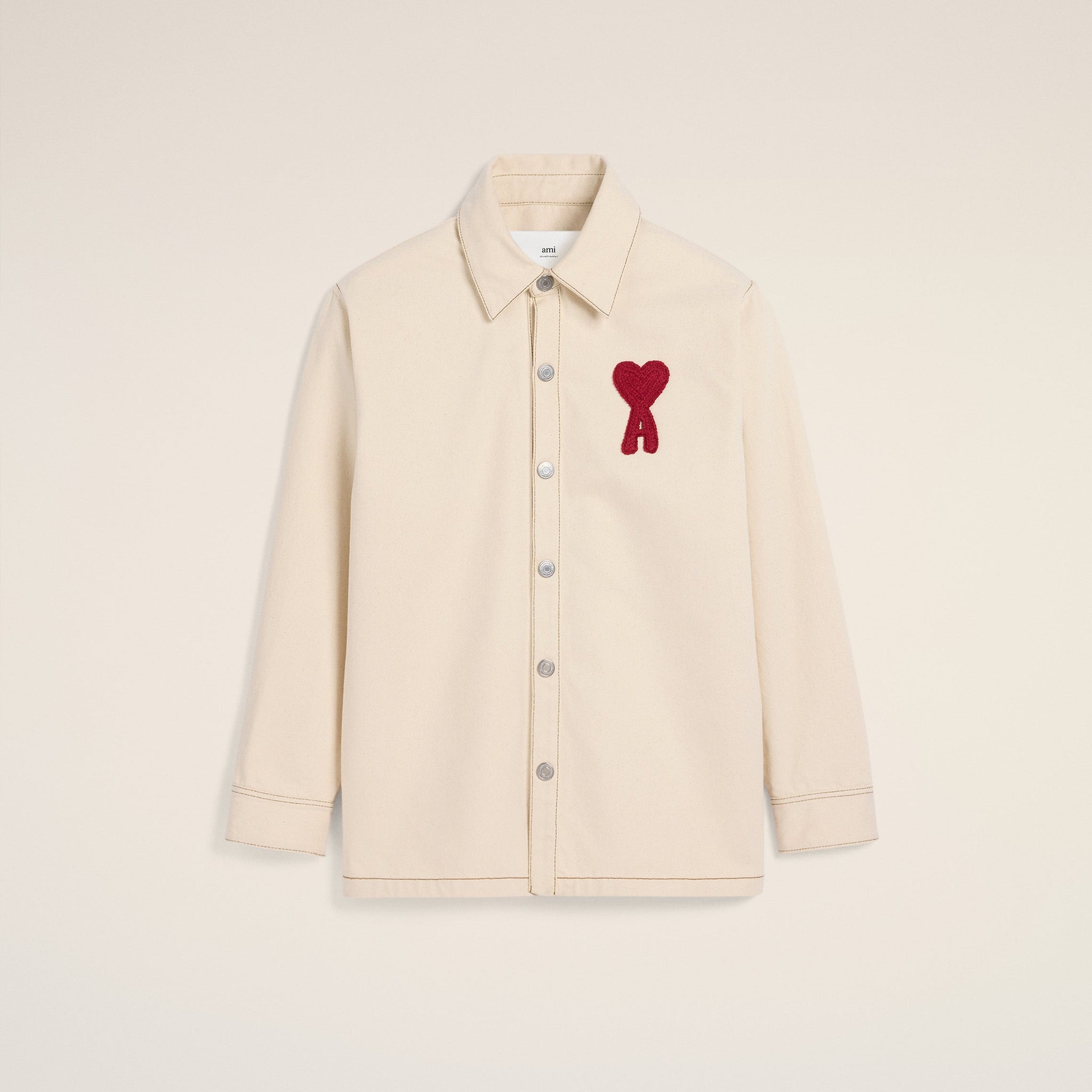 Beige Cotton Ami de Coeur Overshirt