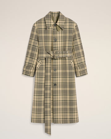 Beige Bounded Belted Mac