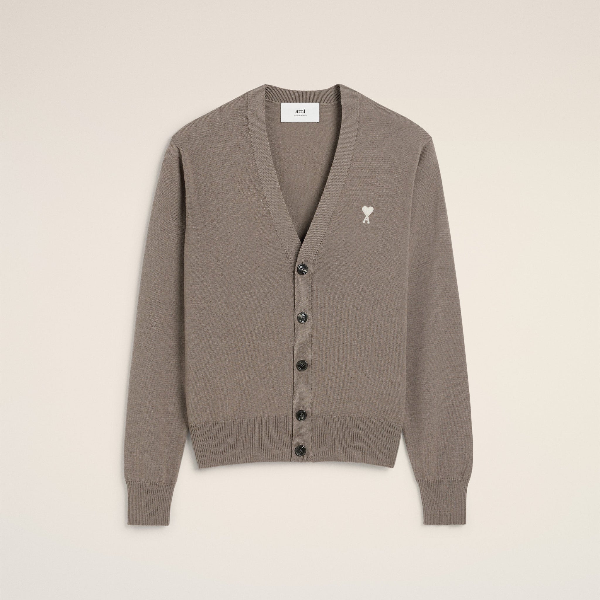 Beige Wool Ami de Coeur Cardigan