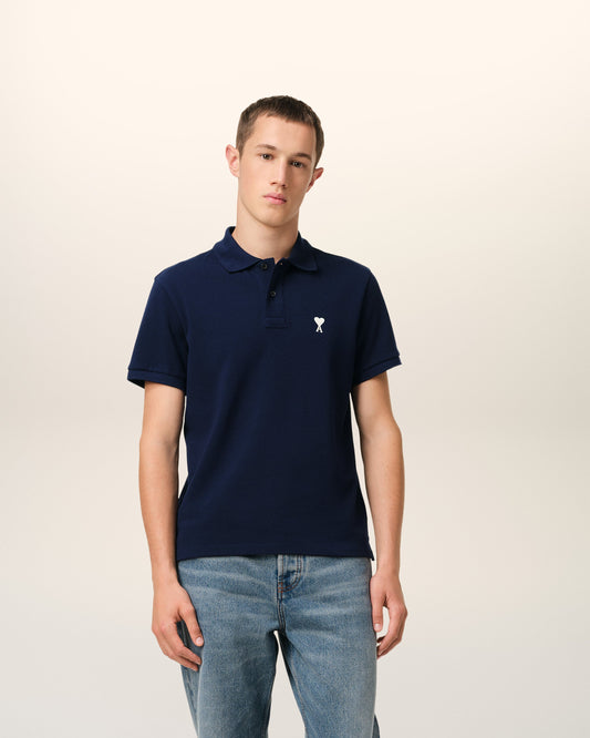 Navy Cotton Ami de Coeur Polo Shirt