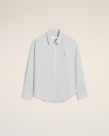 Blue Cotton Boxy Fit Shirt
