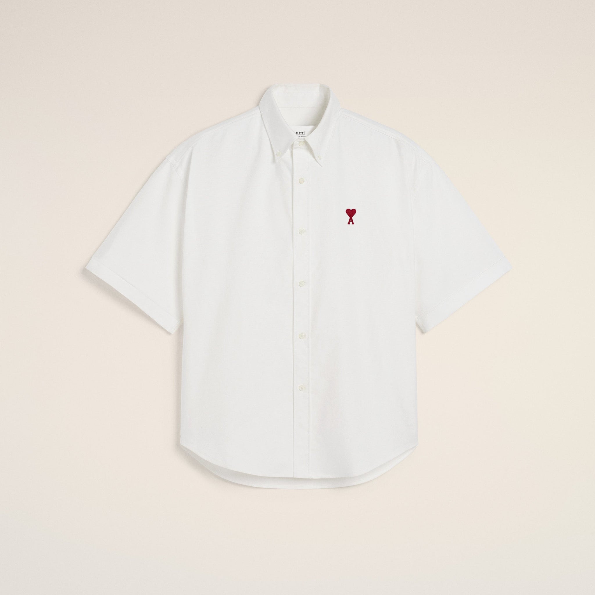 White Cotton Boxy Fit Short Sleeves Shirt