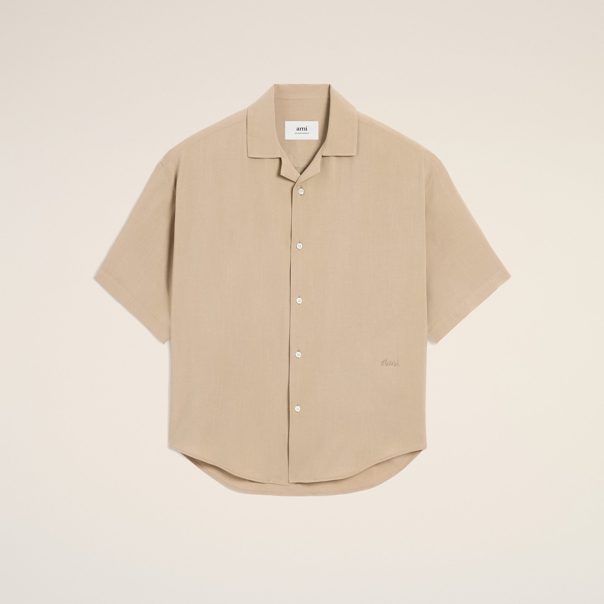 Beige Ami Camp Short Sleeved Shirt
