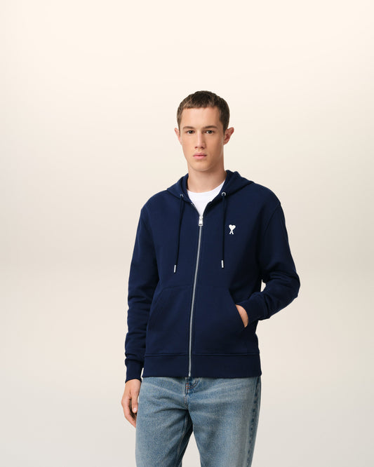 Navy Cotton Ami de Coeur Hoodie