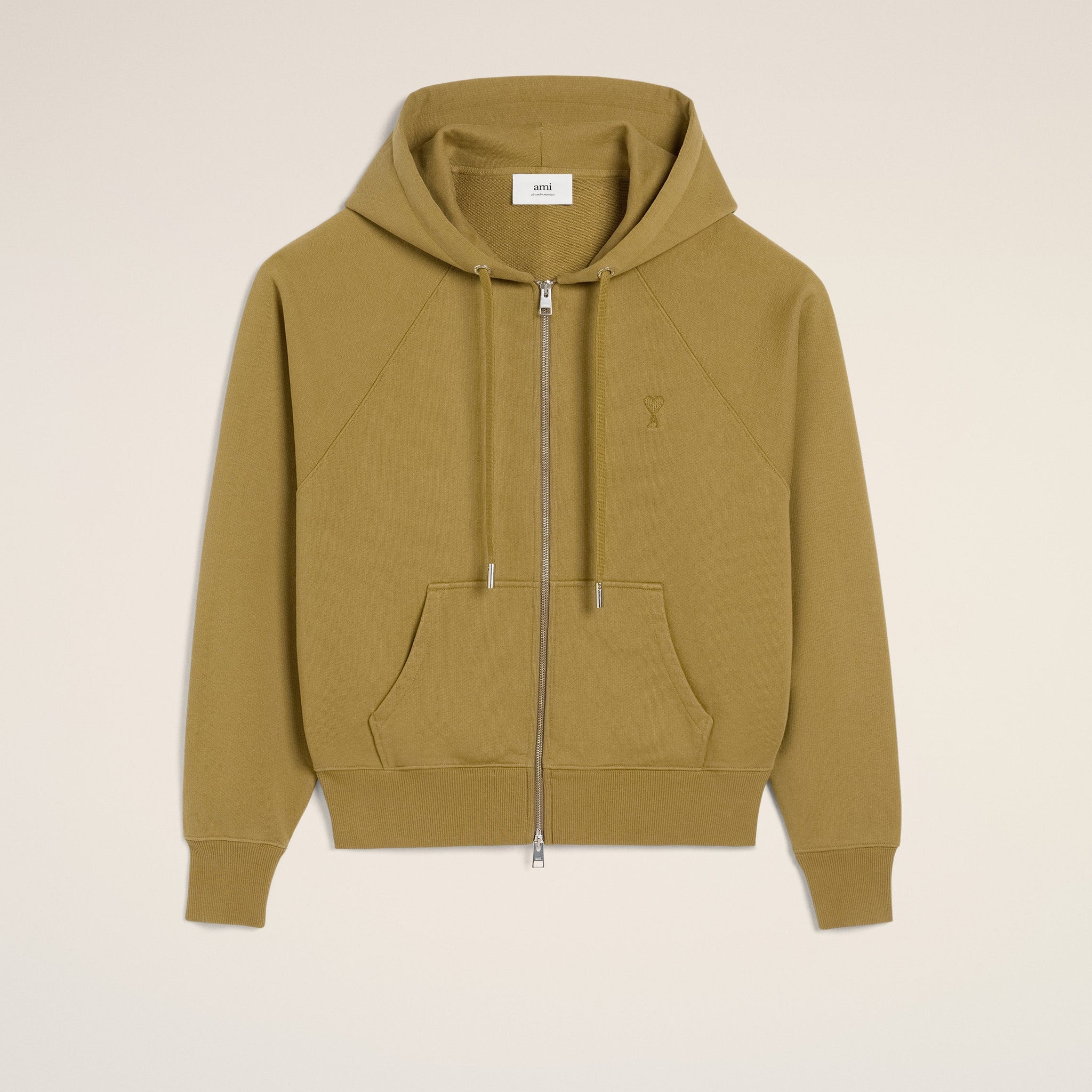 Mustard Cotton Tonal Ami de Coeur Hoodie