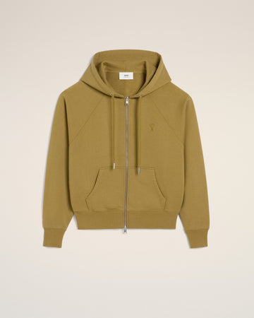 Mustard Cotton Tonal Ami de Coeur Hoodie