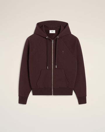 Burgundy Cotton Tonal Ami de Coeur Hoodie
