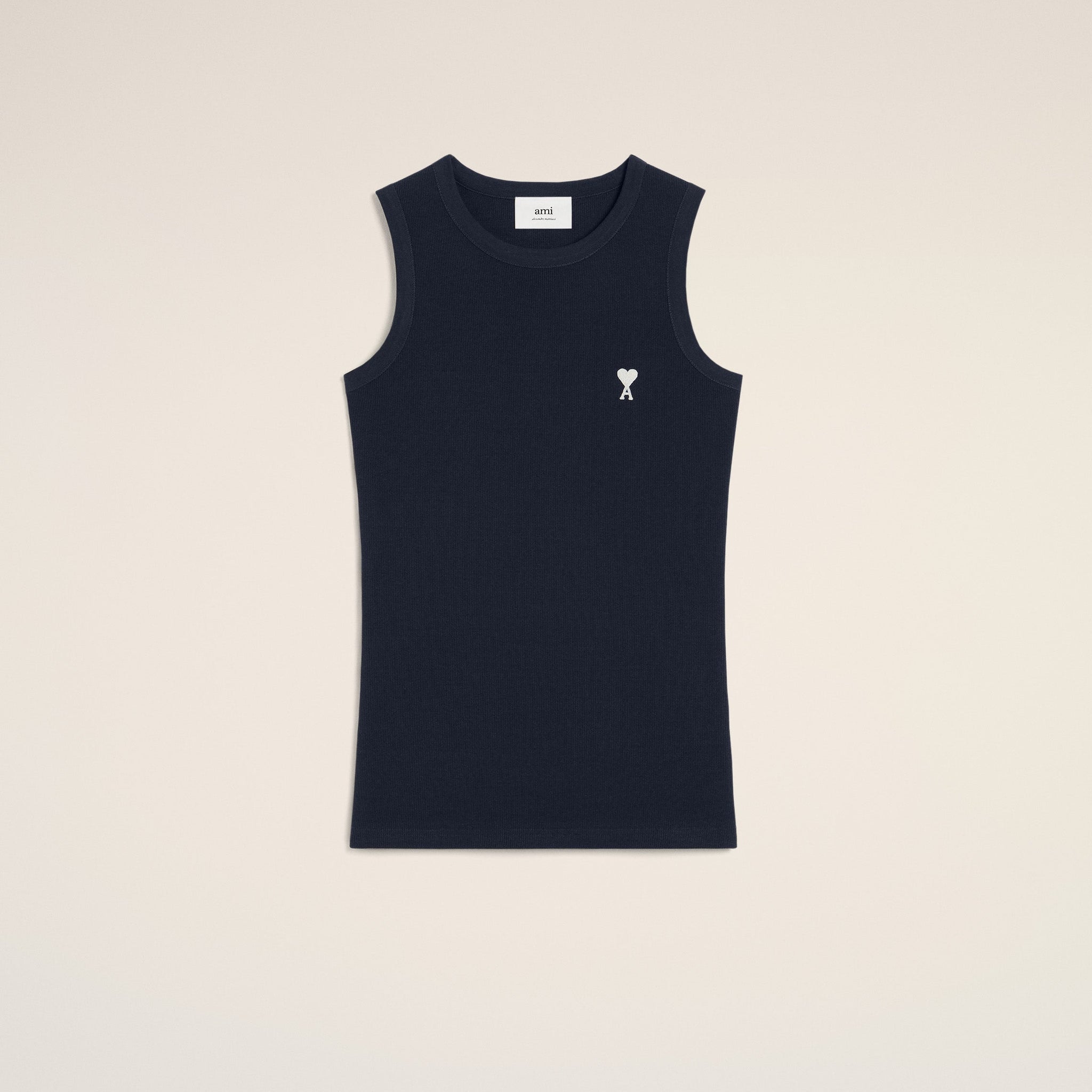 Navy Cotton Rib Ami de Coeur Tanktop