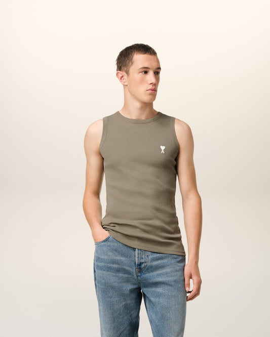 Green Cotton Rib Ami de Coeur Tanktop