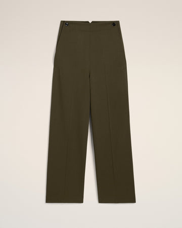 Green Wool Sailor Trousers