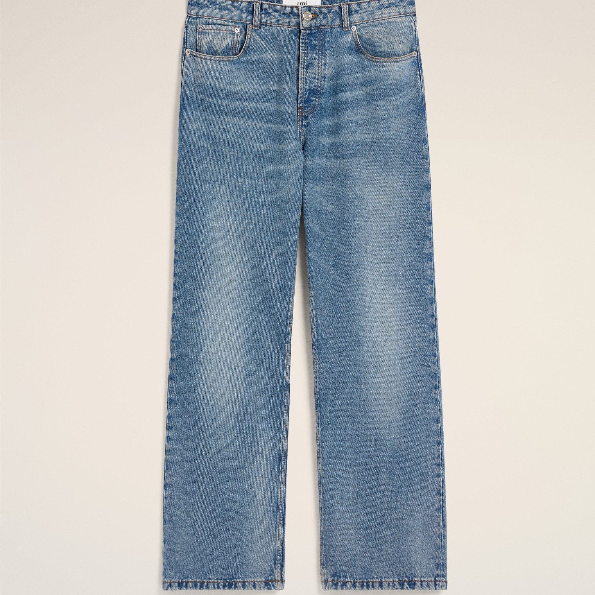 Blue Cotton Large Fit Jeans