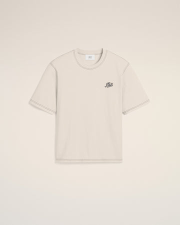 Beige Cotton Ami Signature T-Shirt