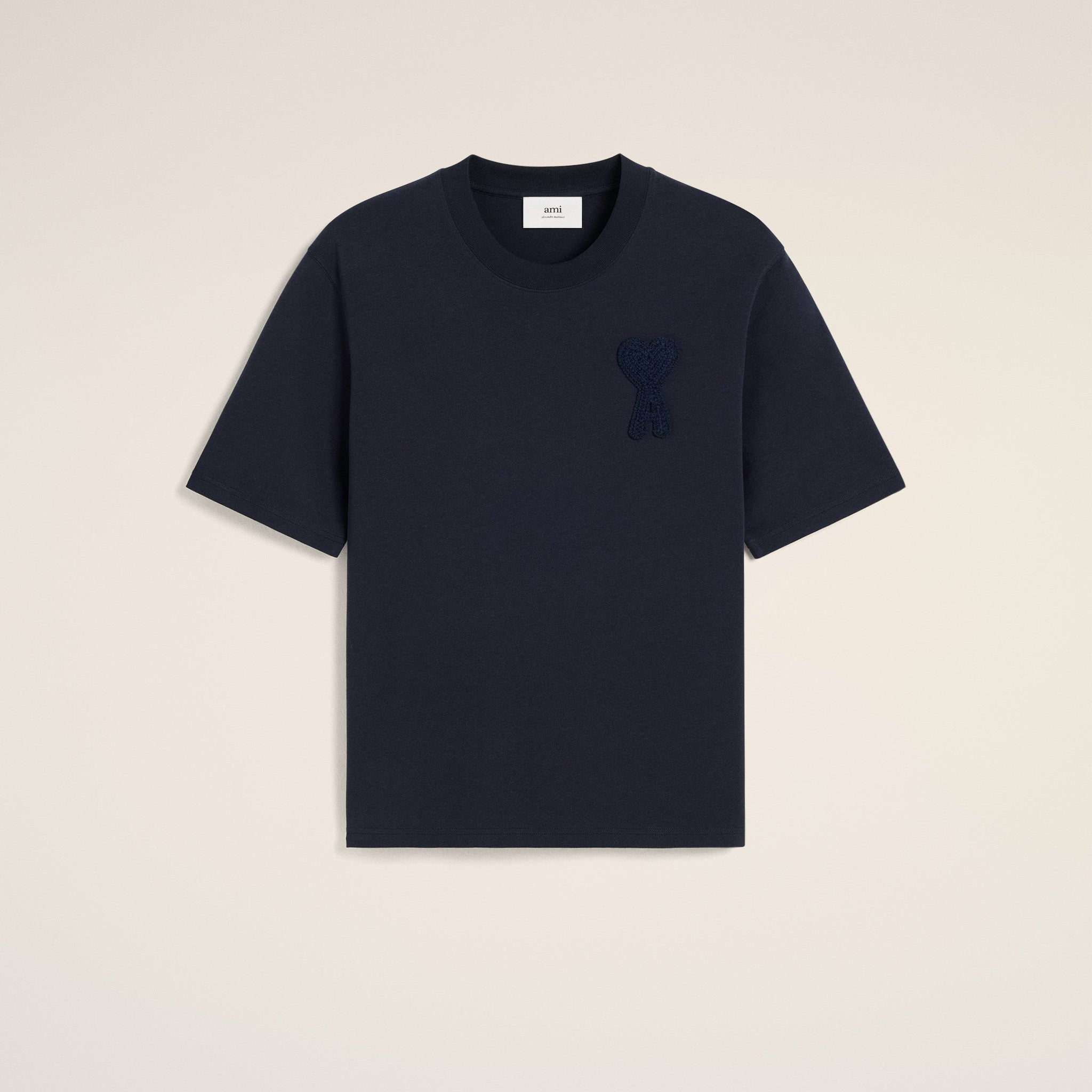 Navy Cotton Ami de Coeur Patch T-Shirt
