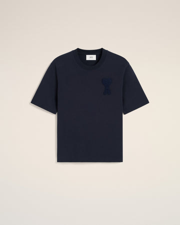 Navy Cotton Ami de Coeur Patch T-Shirt