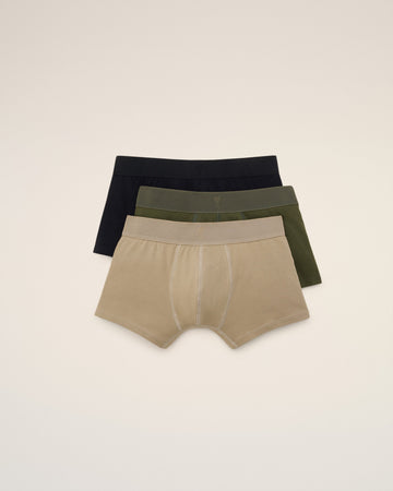 Grey Cotton Jersey Three Pack Boxers