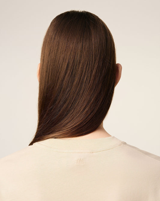 Beige Cotton Floral Ami Patch T-Shirt