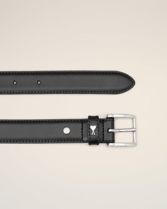 Black Smooth Leather Paris Paris 25 Mm Belt