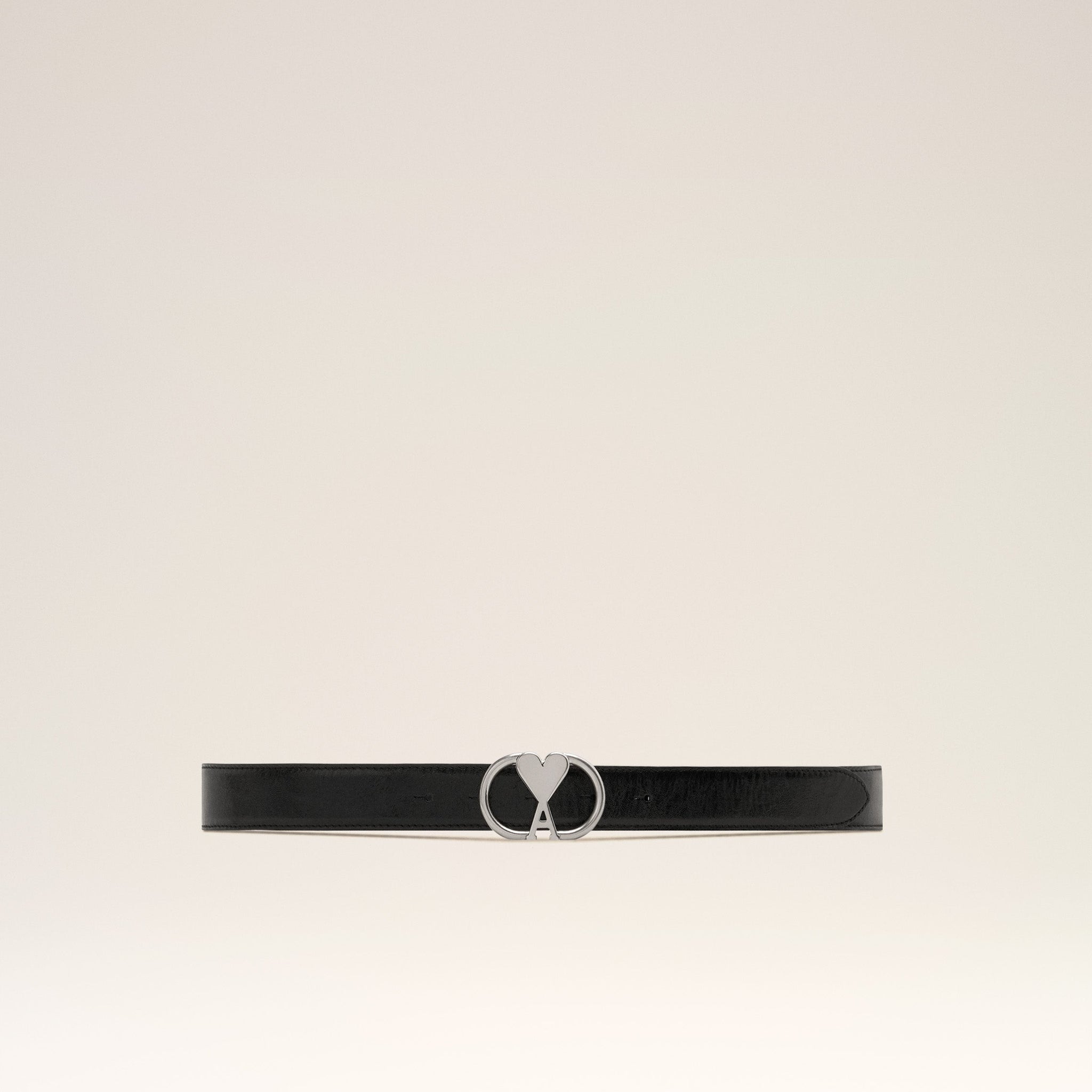 Black Leather Ami de Coeur Belt