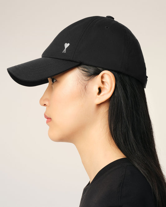 Black Twill Ami de Coeur Stud Cap