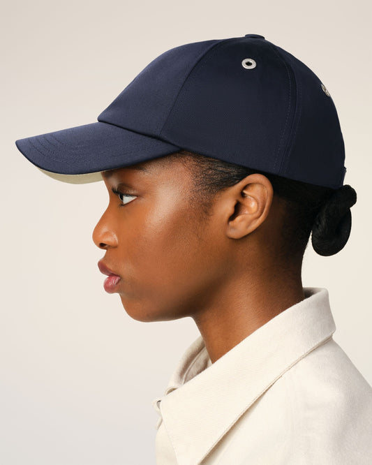 Navy Cotton Tonal Ami de Coeur Embroidery Cap