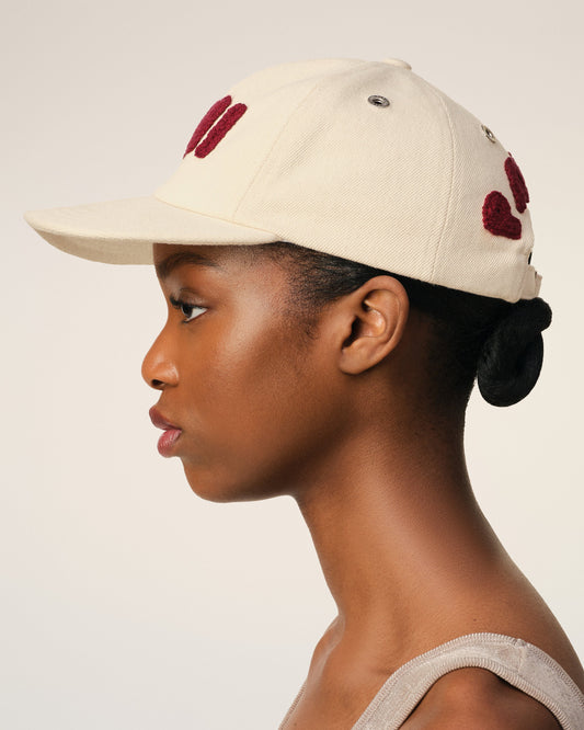 Beige Cotton Ami Paris Patch Trucker Cap