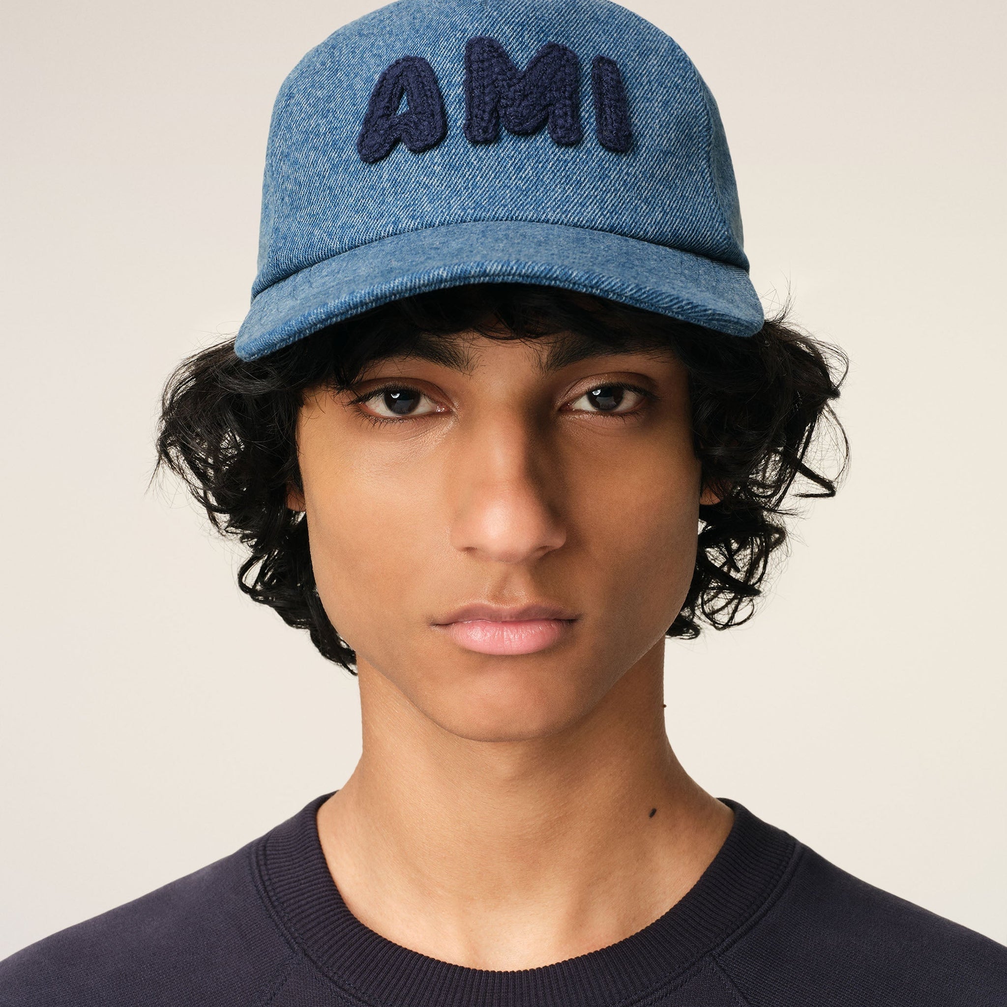 Blue Cotton Ami Paris Patch Trucker Cap