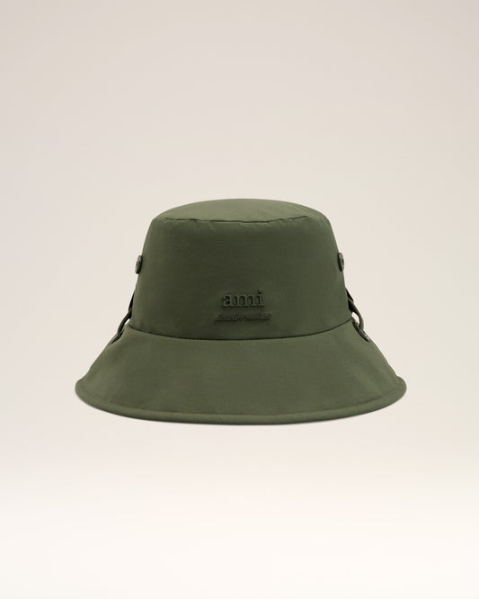 Green Water-repellent String Bucket Hat
