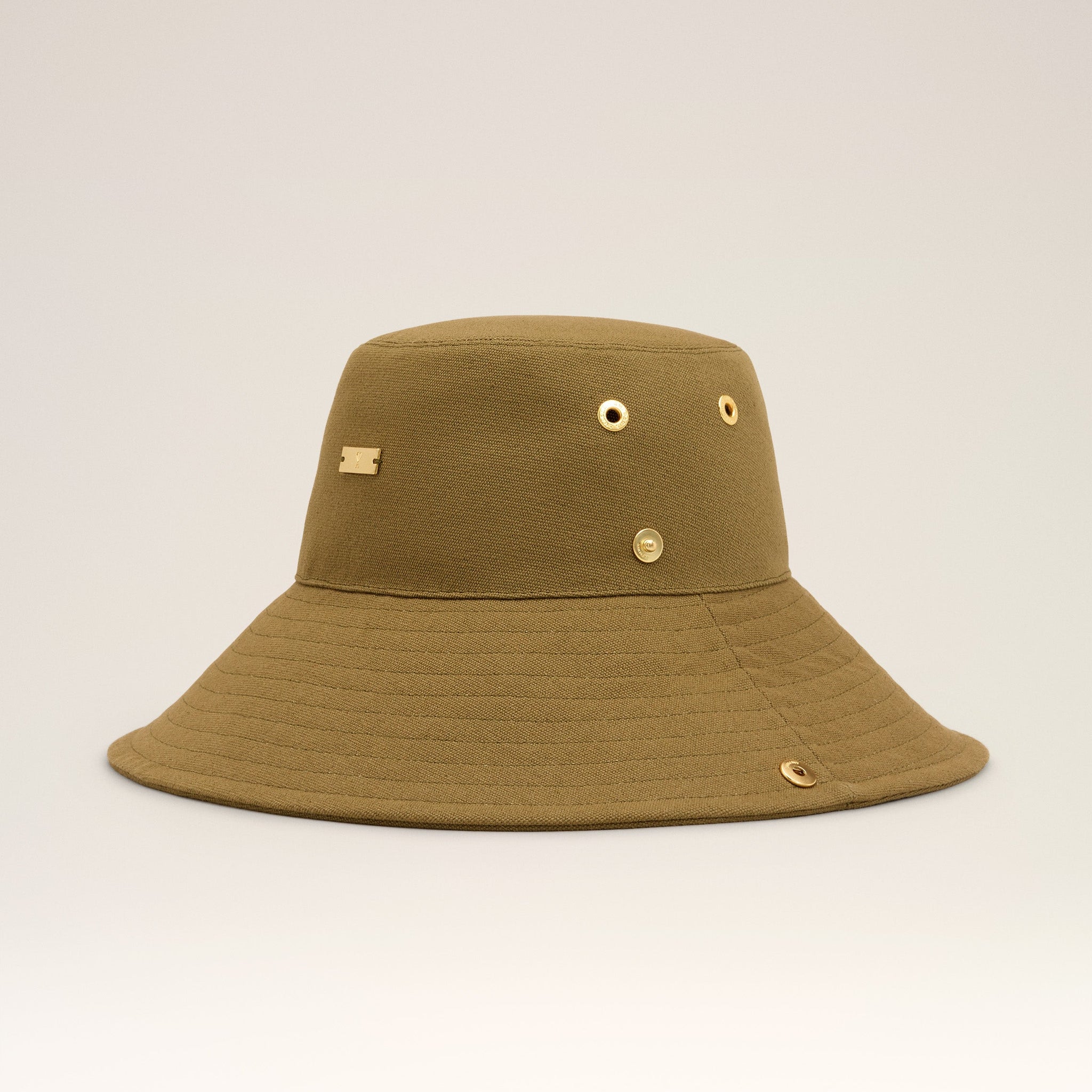 Khaki Cotton Ami de Coeur Plate Hat