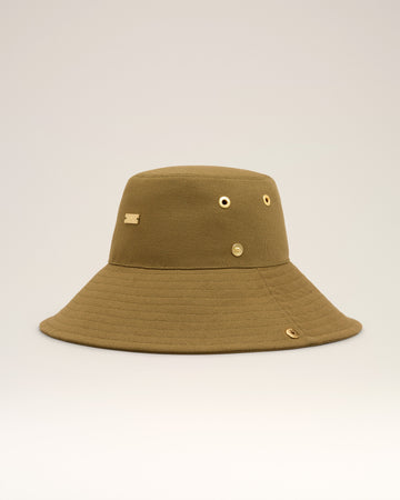 Khaki Cotton Ami de Coeur Plate Hat