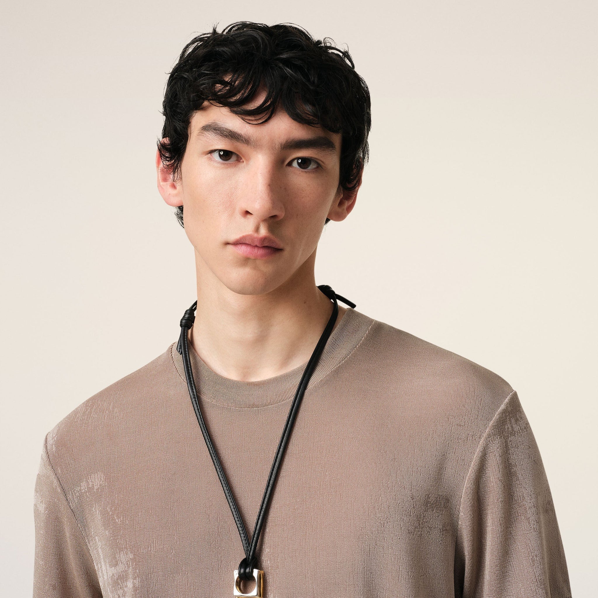 Gold Brass Dune Square Necklace