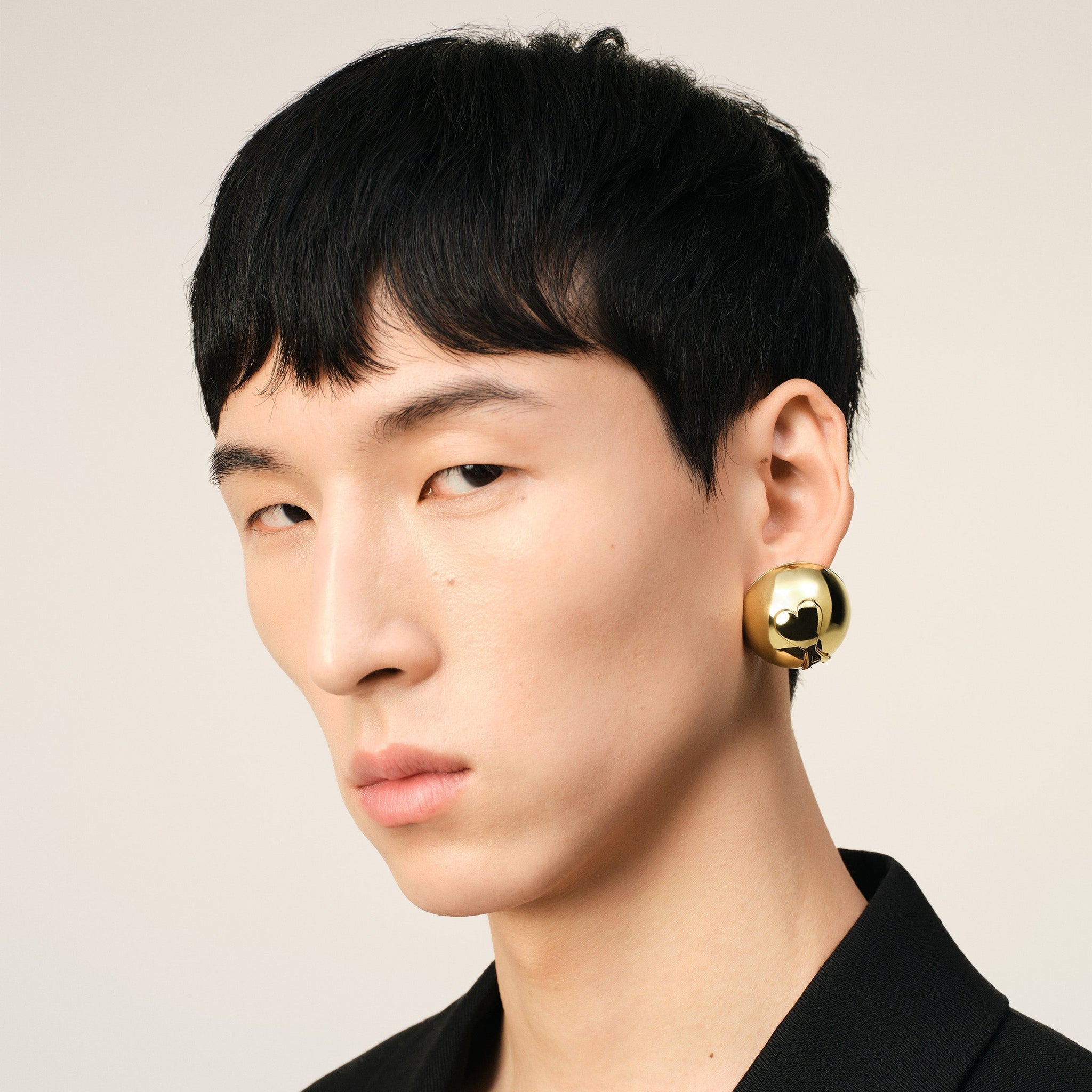 Domed Ami de Coeur Earrings